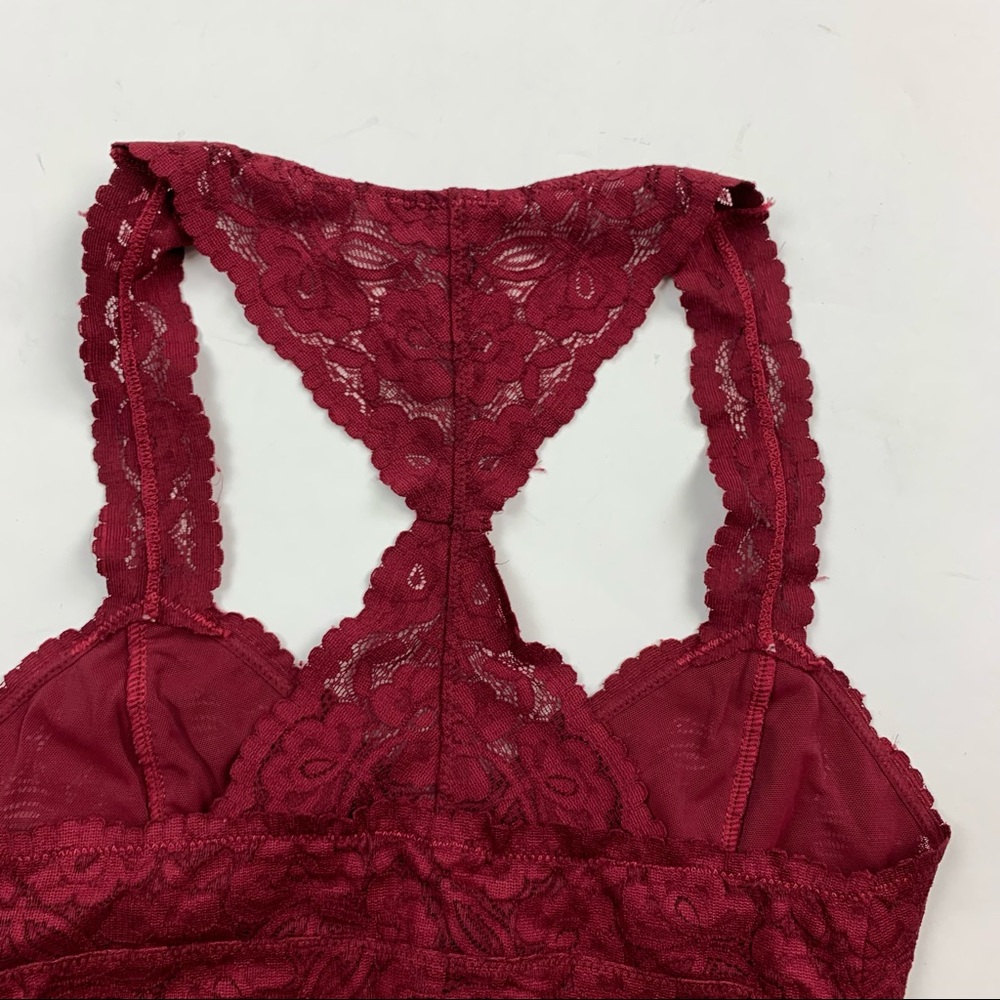 Free People Red Galloon Lace Bra Small - Picture 10 of 14